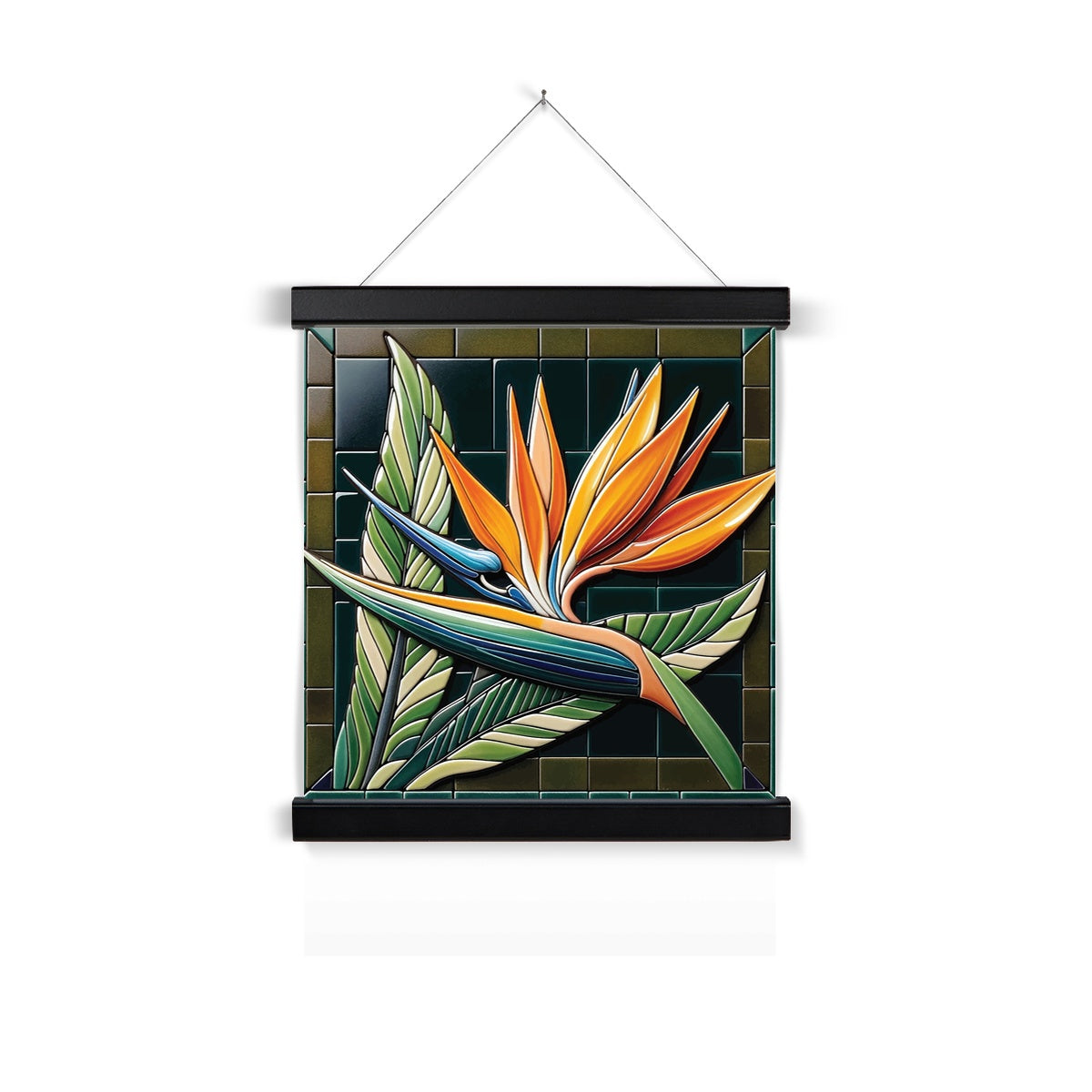 Bird of Paradise Mosaic Fine Art Print with Hanger - DecorDash