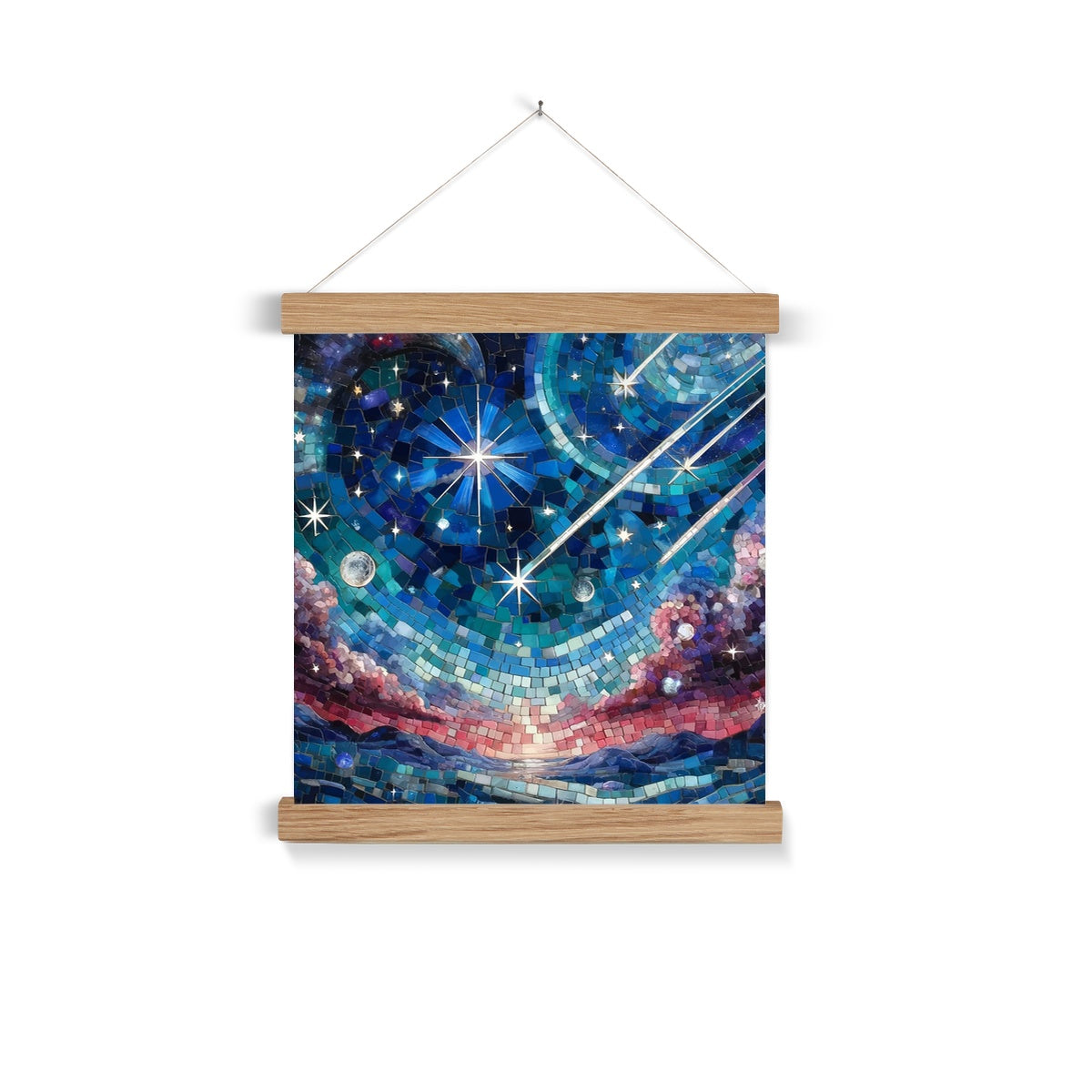 Starry Sky Mosaic Fine Art Print with Hanger