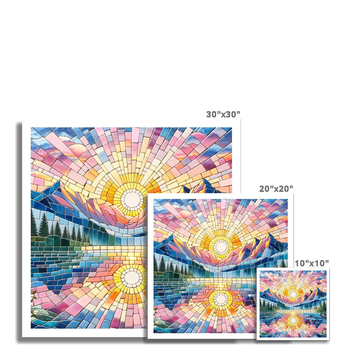 Sunrise Mosaic Hahnemühle German Etching Print - DecorDash