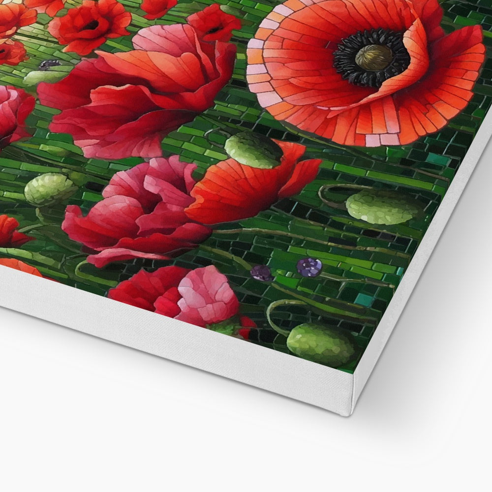 Poppy Field Mosaic Eco Canvas - DecorDash