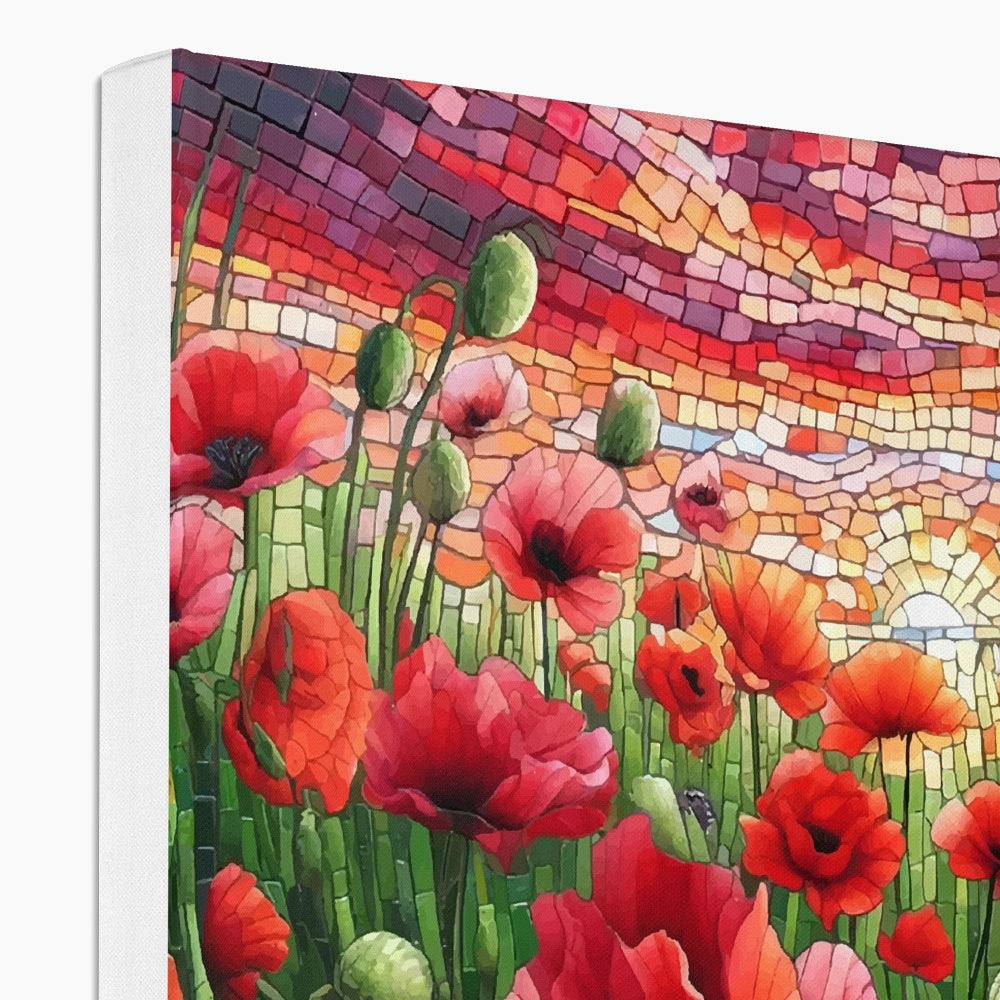 Poppy Field Mosaic Eco Canvas - DecorDash