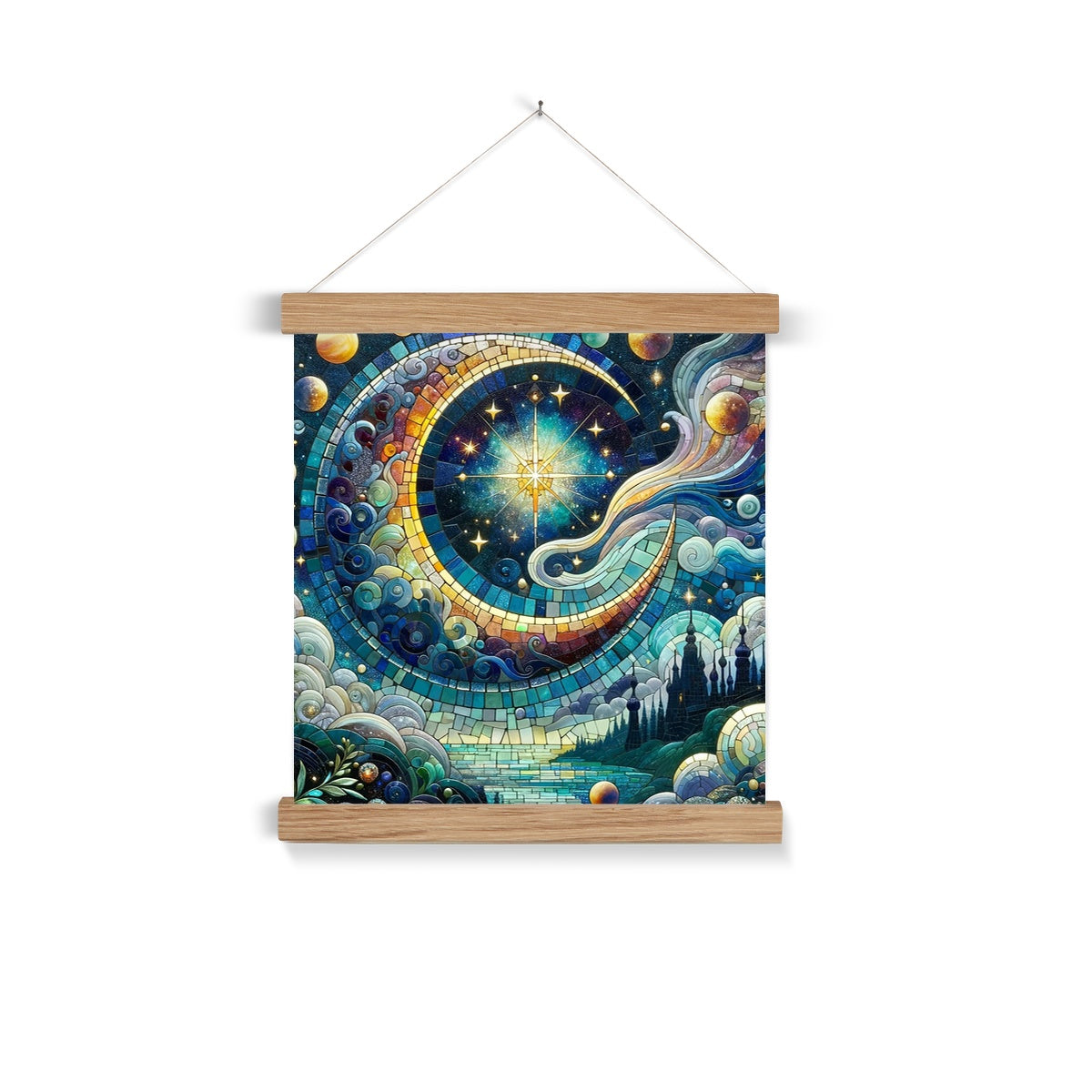 Crescent Moon Mosaic Fine Art Print with Hanger - DecorDash