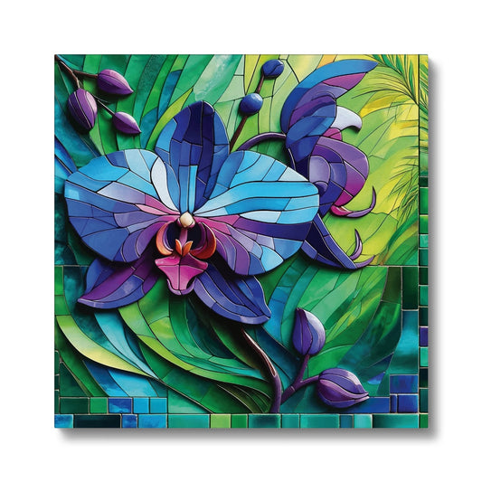 Blue Orchid Mosaic Eco Canvas - DecorDash