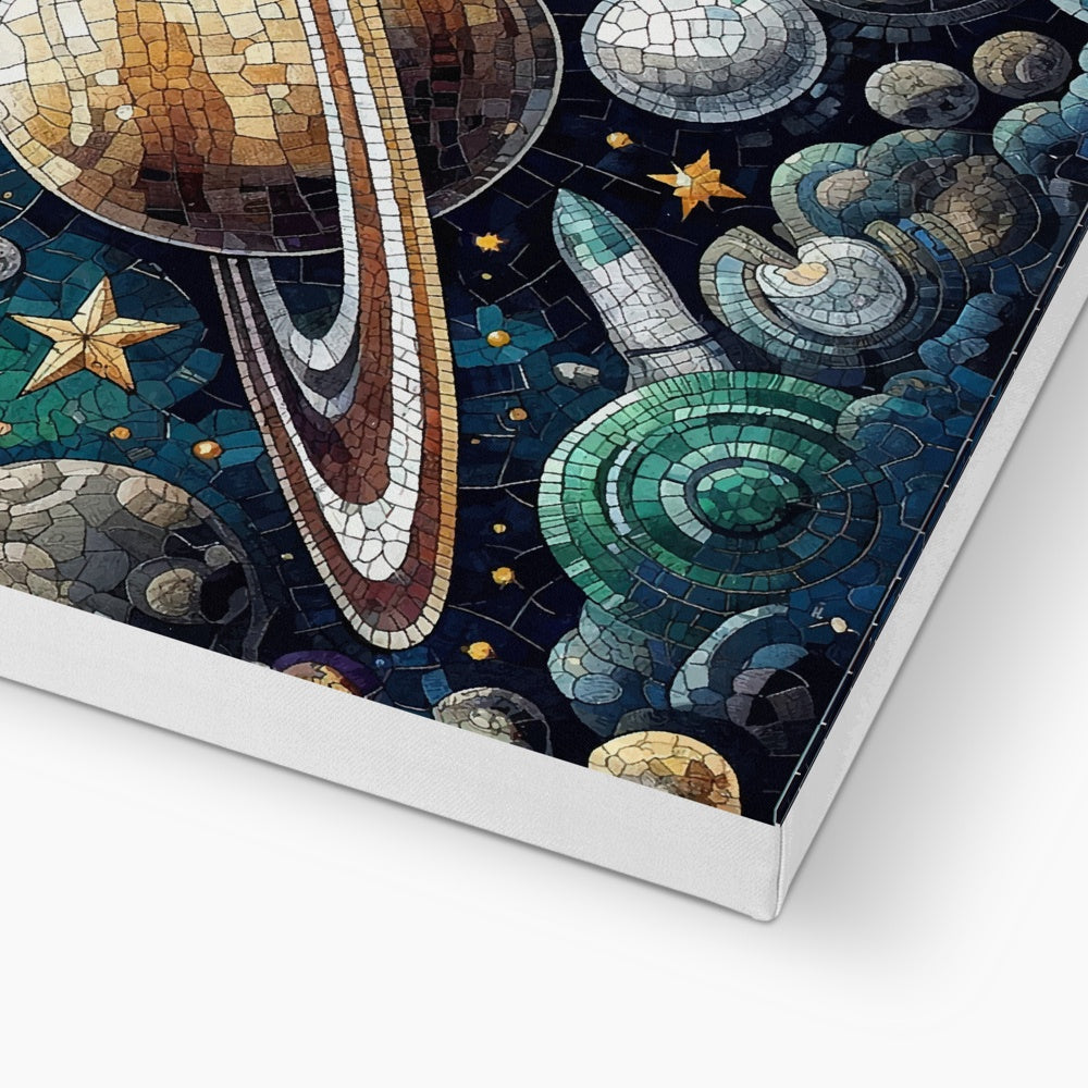 Space Mosaic Eco Canvas - DecorDash