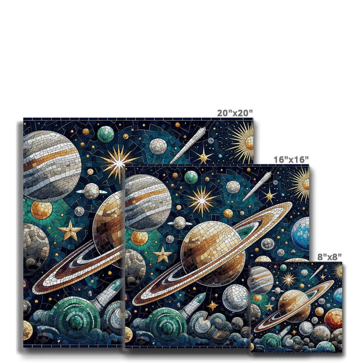 Space Mosaic Eco Canvas - DecorDash