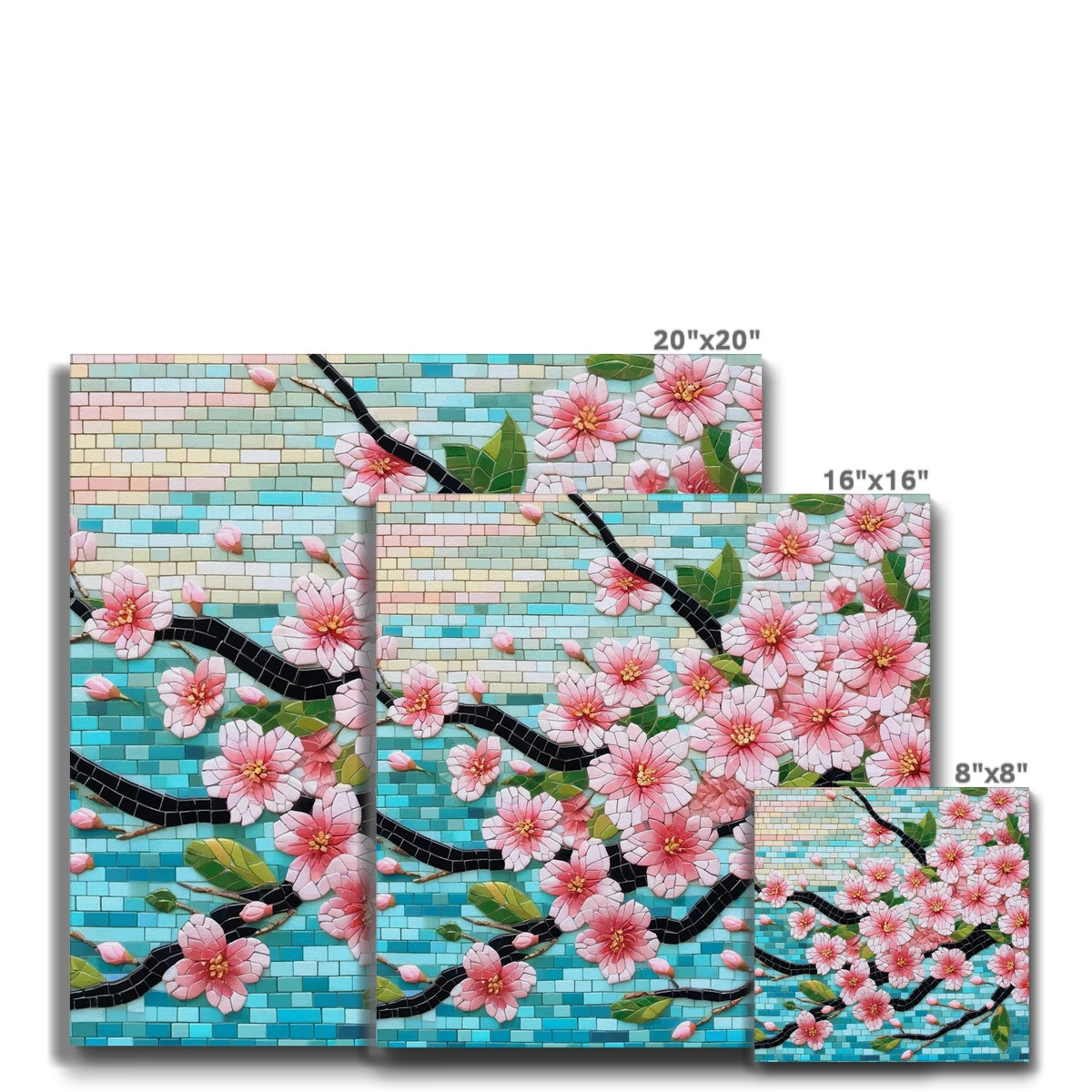 Cherry Blossom Mosaic Eco Canvas - DecorDash