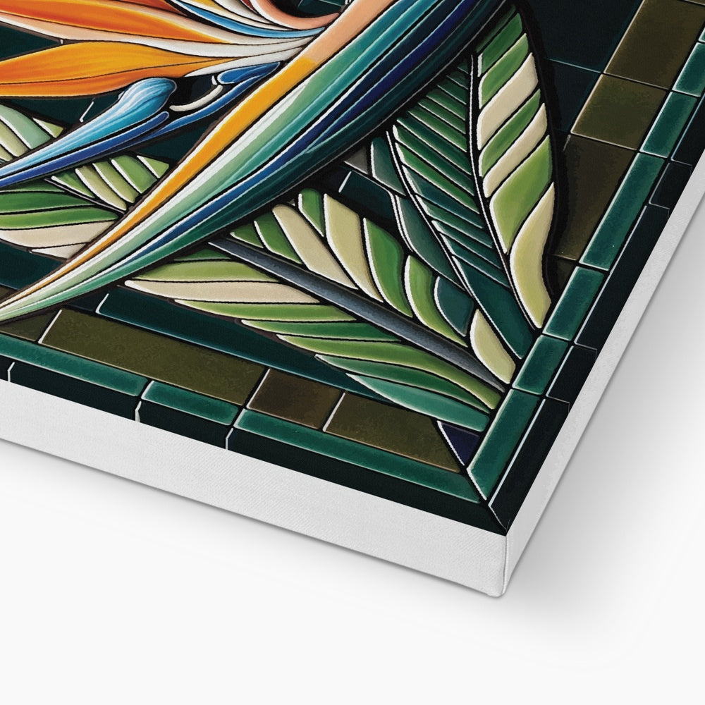 Bird of Paradise Mosaic Eco Canvas - DecorDash