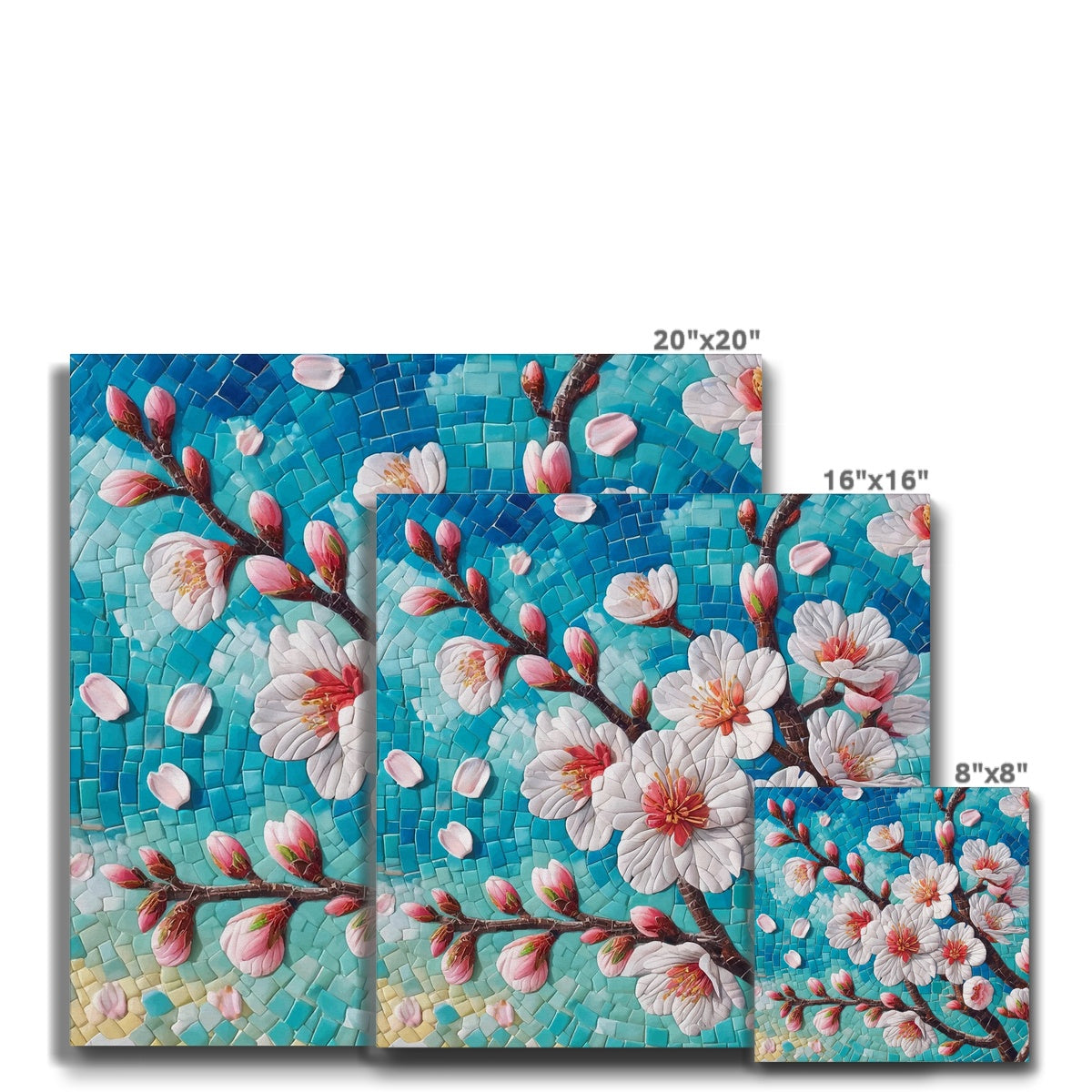 Almond Blossom Mosaic Eco Canvas - DecorDash