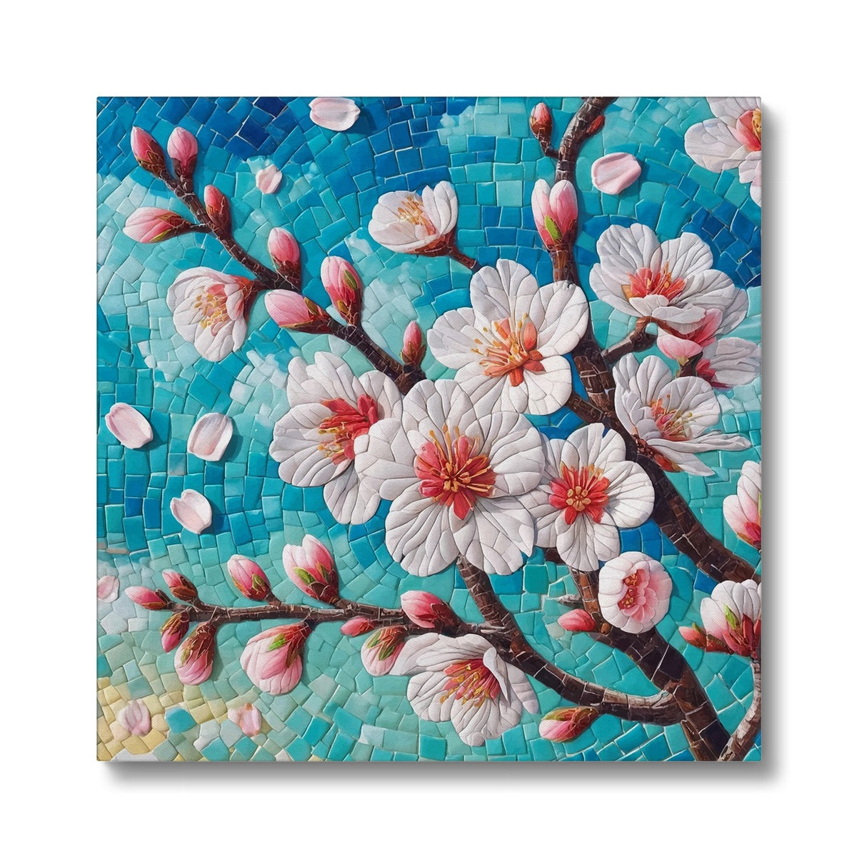 Almond Blossom Mosaic Eco Canvas - DecorDash