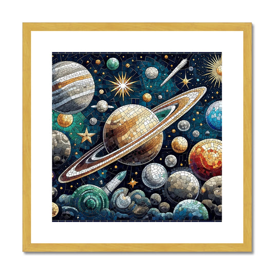 Space Mosaic Antique Framed & Mounted Print