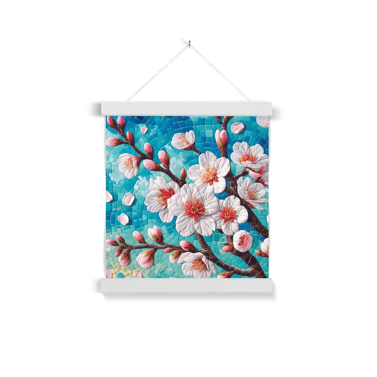 Almond Blossom Mosaic Fine Art Print with Hanger