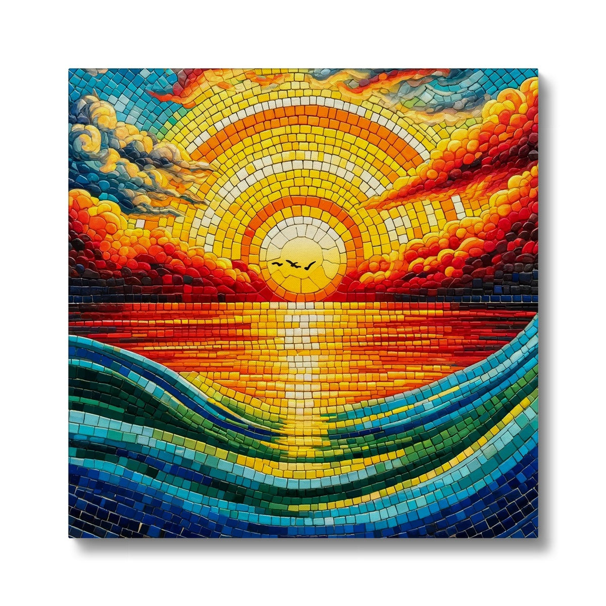 Sunset Mosaic Eco Canvas - DecorDash