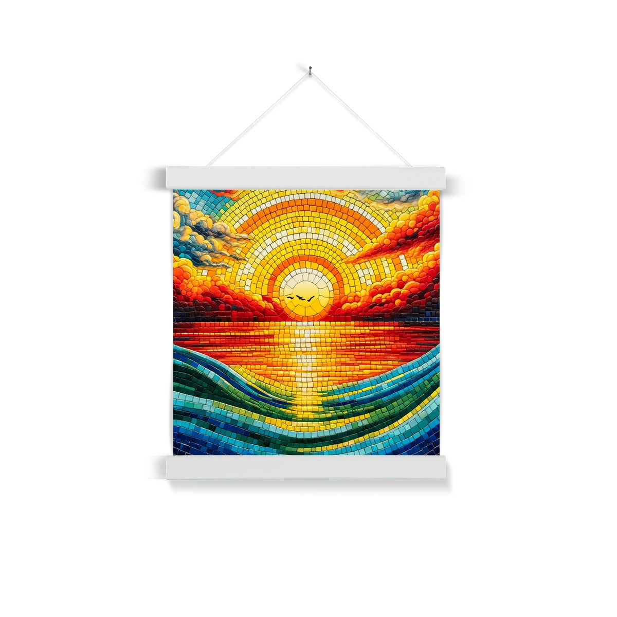 Sunset Mosaic Fine Art Print with Hanger